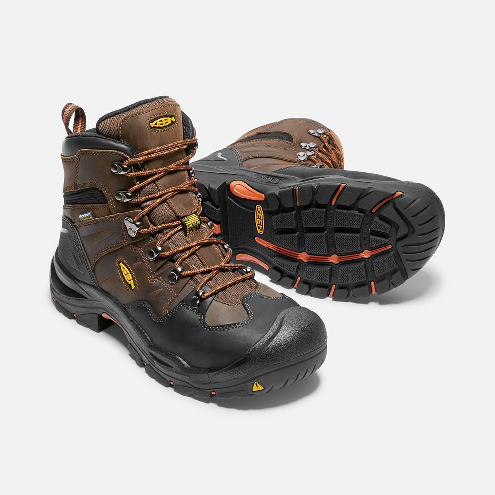 Keen Trekking Bot Erkek Kahverengi/Siyah - Coburg 6\" Waterproof (Steel Toe) - Türkiye RDHF27514